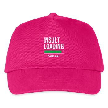 insult loading please wait - Kids’ Baseball Cap - fuchsia - Front