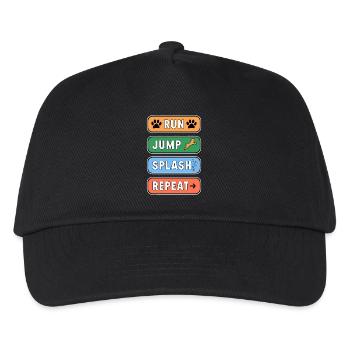 Dock Diving Spruch Dog Diving Dock Diving Geschenk - Kinder Basecap - Schwarz - Vorne