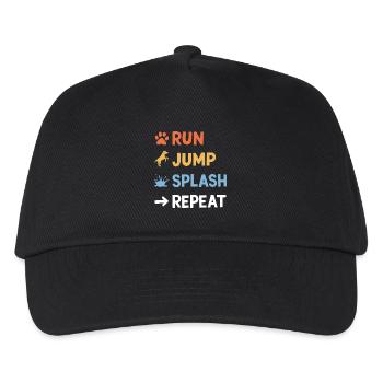 Dock Diving Spruch Dog Diving Dock Diving Geschenk - Kinder Basecap - Schwarz - Vorne