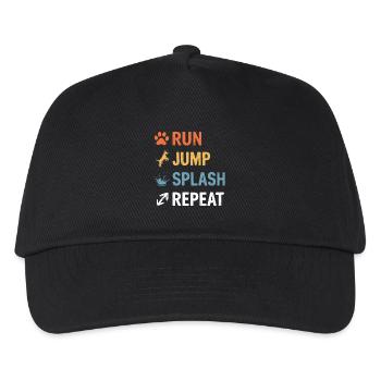 Dock Diving Spruch Dog Diving Dock Diving Geschenk - Kinder Basecap - Schwarz - Vorne