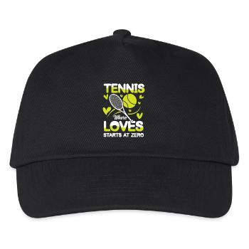 Tennis Where Love Starts At Zero - Kinder Basecap - Schwarz - Vorne