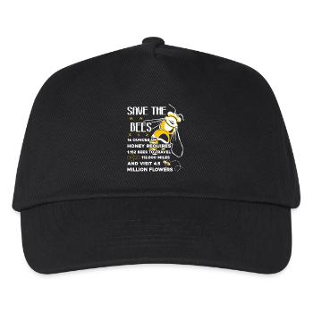 Bee Save The Honey Bees - Kids’ Baseball Cap - black - Front
