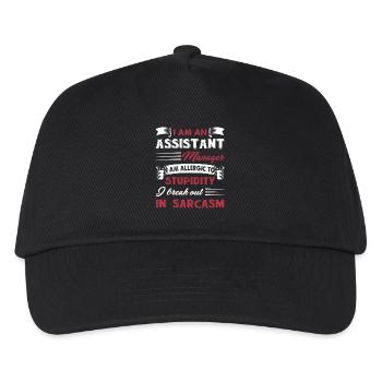 Assistant Manager Sarcastic Assistant Manager - Kids’ Baseball Cap - black - Front