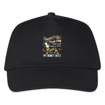 Bee My Addiction Is Honey Bees - Kids’ Baseball Cap - black - Front