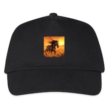 Horse - Kids’ Baseball Cap - black - Front