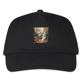 Reh - Kinder Basecap - Schwarz - Vorne