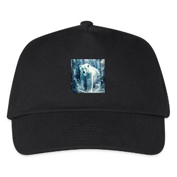 Eisbär - Kinder Basecap - Schwarz - Vorne
