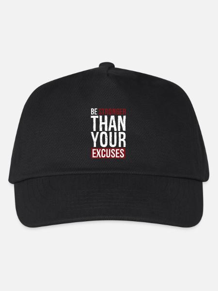 be stronger than your excuses - Kids’ Baseball Cap - black