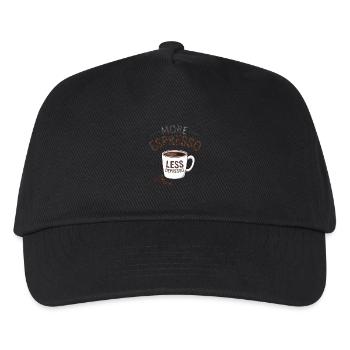 Espresso, Coffee, Kaffee, Latte, Geschenkidee - Kinder Basecap - Schwarz - Vorne