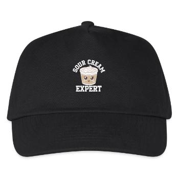 Sour Cream Expert Funny Illustration - Kids’ Baseball Cap - black - Front
