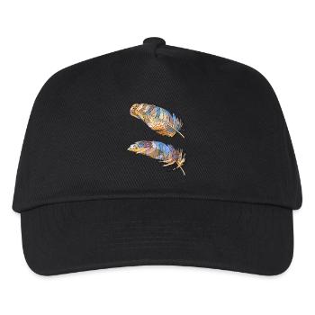 Feder - Kinder Basecap - Schwarz - Vorne