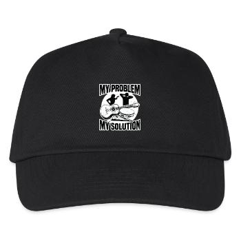 Folk Music Enthusiast My Problem My Pictogram Dad - Kinder Basecap - Schwarz - Vorne