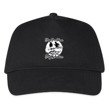 Folk Music Enthusiast My Problem My Pictogram Mom - Kinder Basecap - Schwarz - Vorne