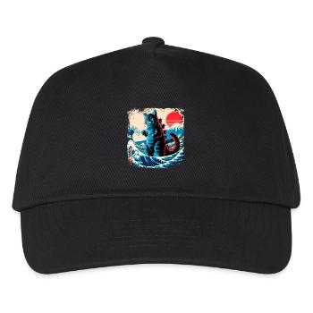 Funny Monster Kitty Cat Catzilla Anime Manga Japan - Kids’ Baseball Cap - black - Front