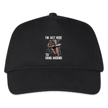 Arborist I'm Just Here To Hang Around Tree Climber - Kids’ Baseball Cap - black - Front