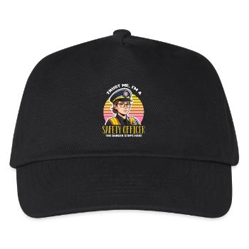 Safety Officer Trust Me I'm A Safety Manager - Kinder Basecap - Schwarz - Vorne