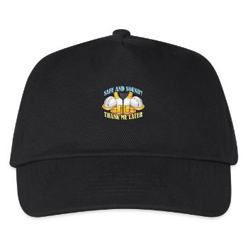 Safety Officer Safe And Sound Thank Safety Manager - Kinder Basecap - Schwarz - Vorne