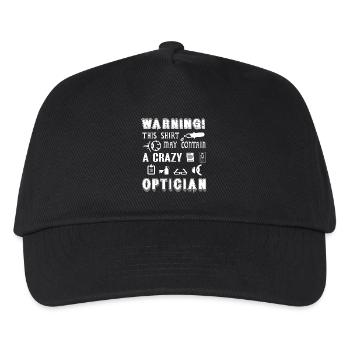 Optician Optician Warning - Kids’ Baseball Cap - black - Front