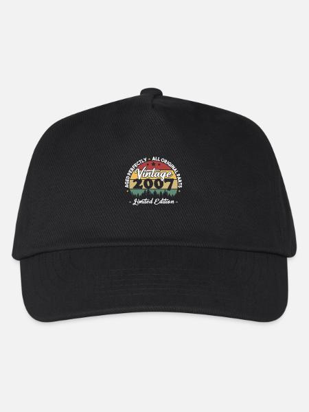 Vintage 2007 Geburtstagsgeschenk Für Geboren 2007 - Kinder Basecap - Schwarz