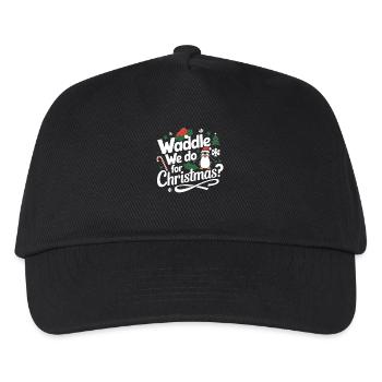 Waddle We Do For Christmas? Penguin Christmas - Kids’ Baseball Cap - black - Front