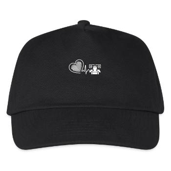 Mechanical Engineer Heartbeat - Kids’ Baseball Cap - black - Front