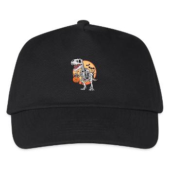 T-Rex Mumie Kürbis Dino - Kinder Basecap - Schwarz - Vorne