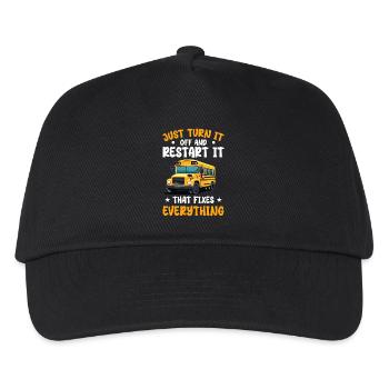 School Bus Driver | Funny School Bus Driver - Kids’ Baseball Cap - black - Front