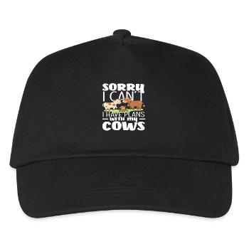 Sorry Ich Habe Pläne Mit Meinen Kühen - Kinder Basecap - Schwarz - Vorne