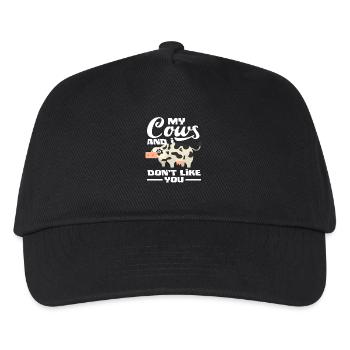 Meine Kuh Und Ich Mögen Dich Nicht - Kinder Basecap - Schwarz - Vorne