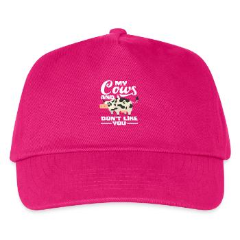 Meine Kuh Und Ich Mögen Dich Nicht - Kinder Basecap - Fuchsia - Vorne