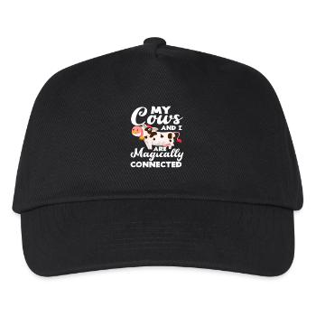 Meine Kühe Und Ich Sind Magisch Verbunden - Kinder Basecap - Schwarz - Vorne