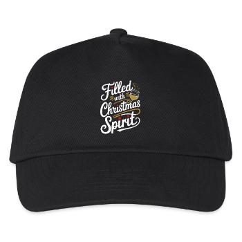 Filled with Christmas spirit - Kids’ Baseball Cap - black - Front