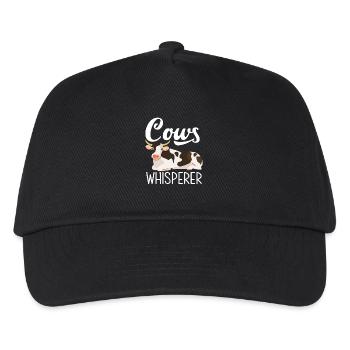 Kuh Flüsterer Bauernhof Liebe Cows - Kinder Basecap - Schwarz - Vorne