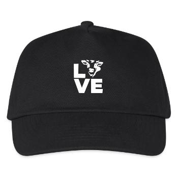 Liebe Kuh Design für Kuhliebhaber - Kinder Basecap - Schwarz - Vorne