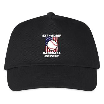 Baseball Sports Joueur de baseball Lanceur Receveur États-Unis - Casquette de baseball Enfant - noir - Devant