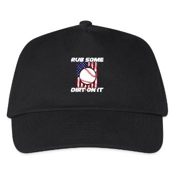 Baseball Sports Joueur de baseball Lanceur Receveur États-Unis - Casquette de baseball Enfant - noir - Devant