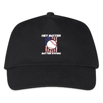 Baseball Sports Joueur de baseball Lanceur Receveur États-Unis - Casquette de baseball Enfant - noir - Devant
