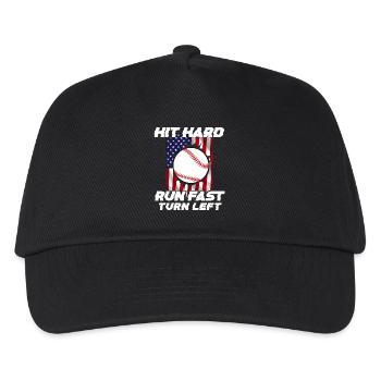 Baseball Sports Joueur de baseball Lanceur Receveur États-Unis - Casquette de baseball Enfant - noir - Devant