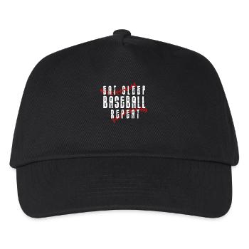 Baseball Sports Joueur de baseball Lanceur Receveur États-Unis - Casquette de baseball Enfant - noir - Devant