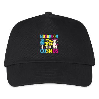Mushroom Foraging Hunter Mushroom Cosmos - Kids’ Baseball Cap - black - Front