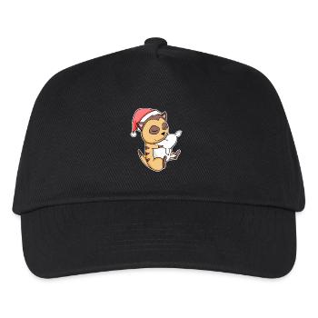 Erdmännchen Niedlich Müde Ausschlafen Weihnachten - Kinder Basecap - Schwarz - Vorne