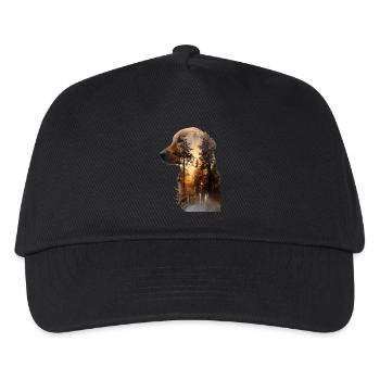 Golden Retriever - Kinder Basecap - Schwarz - Vorne