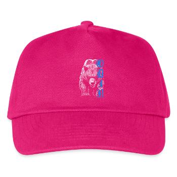 Odin Grizzlybär Nordische Mythologie Norse - Kinder Basecap - Fuchsia - Vorne