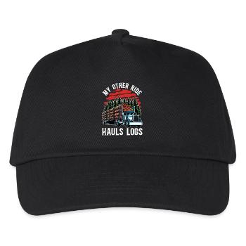 Logging My Other Ride Hauls Logs Arborist Logger - Kids’ Baseball Cap - black - Front