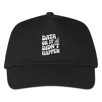 Daten Oder Es Ist Nicht Passiert Datenanalyst - Kinder Basecap - Schwarz - Vorne