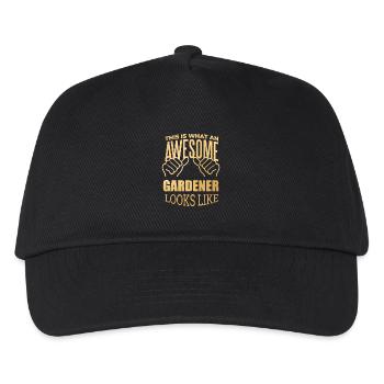 Gärtnern, Gärtnern, Gärtnern - Kinder Basecap - Schwarz - Vorne