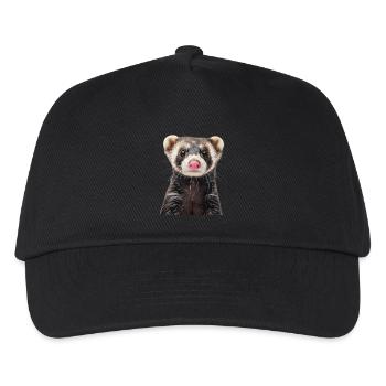 Frettchen - Kinder Basecap - Schwarz - Vorne
