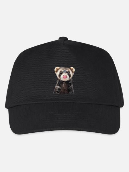 Frettchen - Kinder Basecap - Schwarz