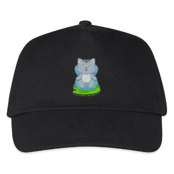 Katze Sessel - Kinder Basecap - Schwarz - Vorne