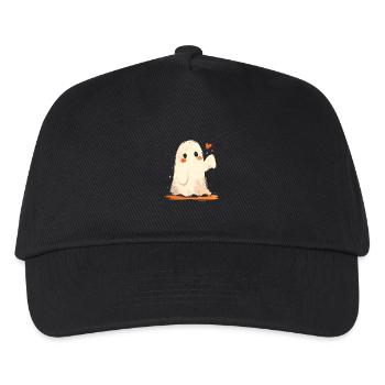 Cute Gespenst Geist Herzchen Halloween Spuk - Kinder Basecap - Schwarz - Vorne